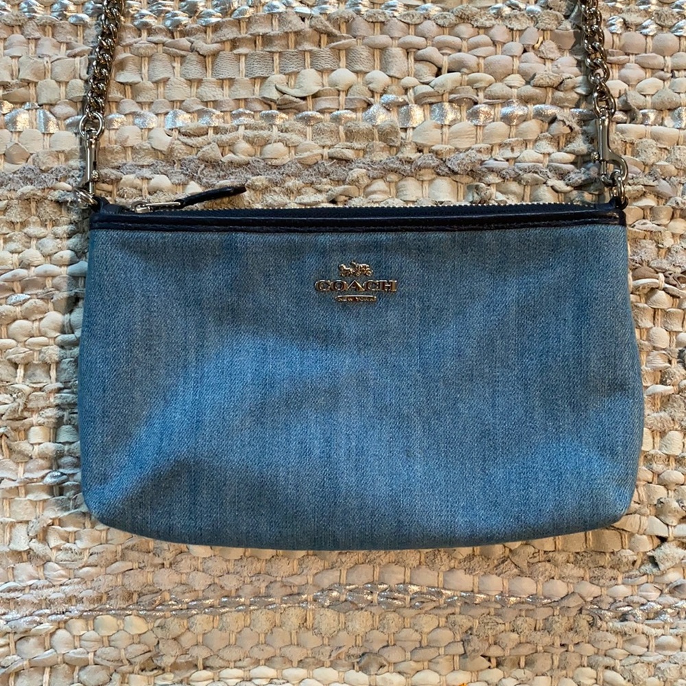 Denim Coach Pouch Crossbody Handbag Bag
